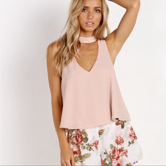Show Me Your Mumu Casey Collar Top Dusty Blush Pastel - Picture 1 of 11